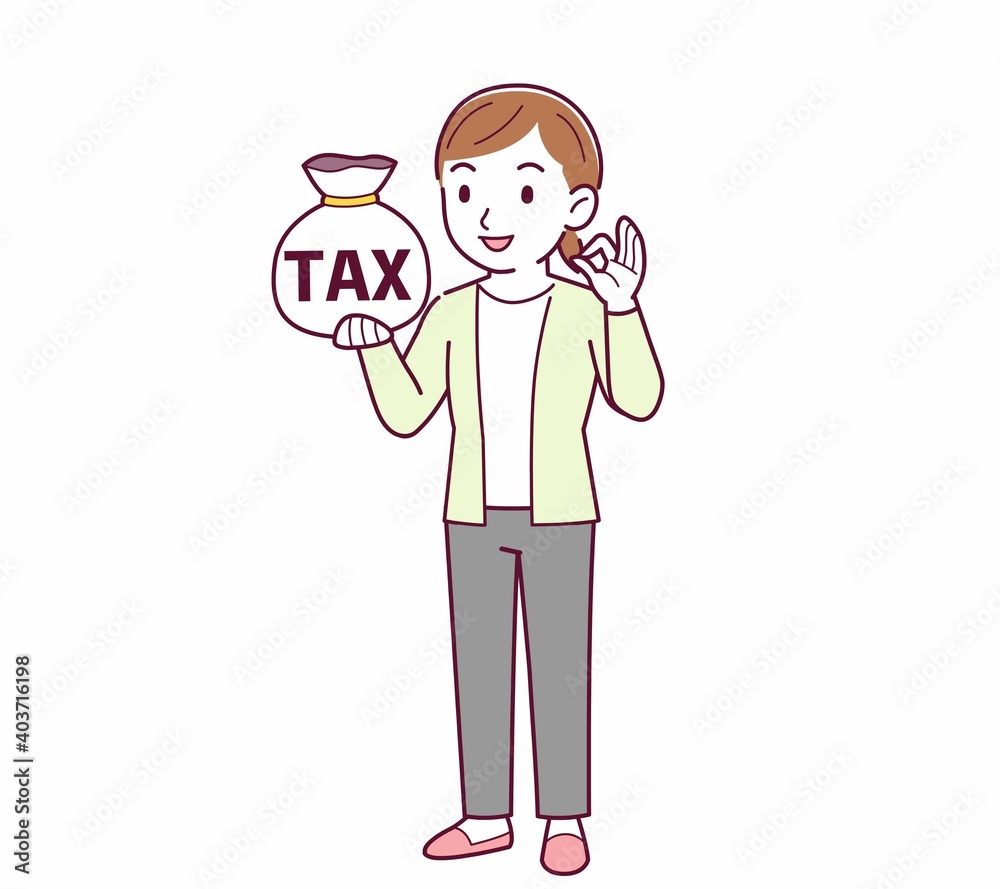 Young woman in a cardigan_tax