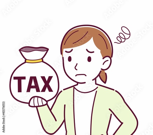 Young woman in a cardigan_tax