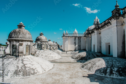Calonial cathedral with neoclassical style in Leon, Nicaragua