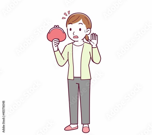 Young woman in a cardigan_wallet