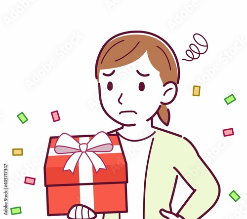 Young woman in a cardigan_Present