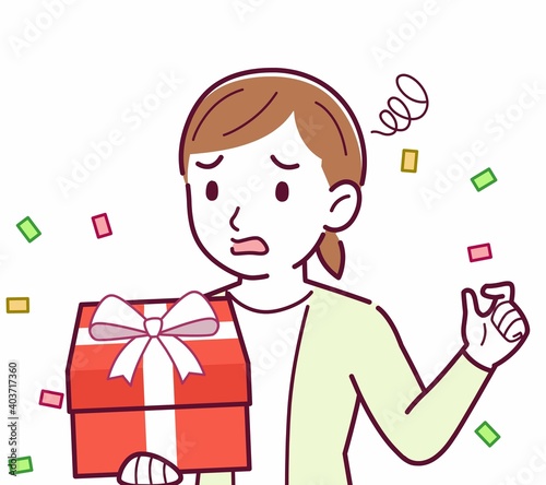 Young woman in a cardigan_Present