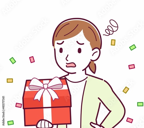 Young woman in a cardigan_Present