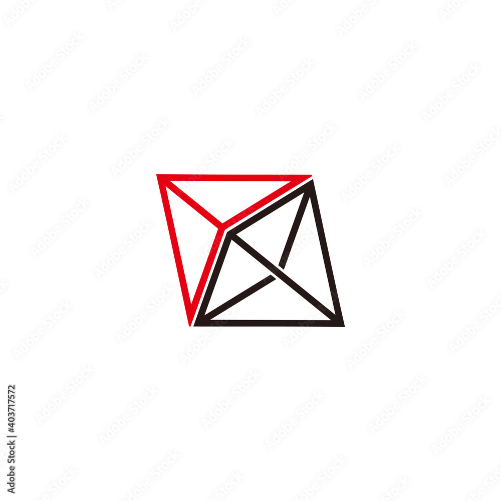 vector of 3d arrows triangle line geometric logo vector of 3d arrows triangle line geometric logo