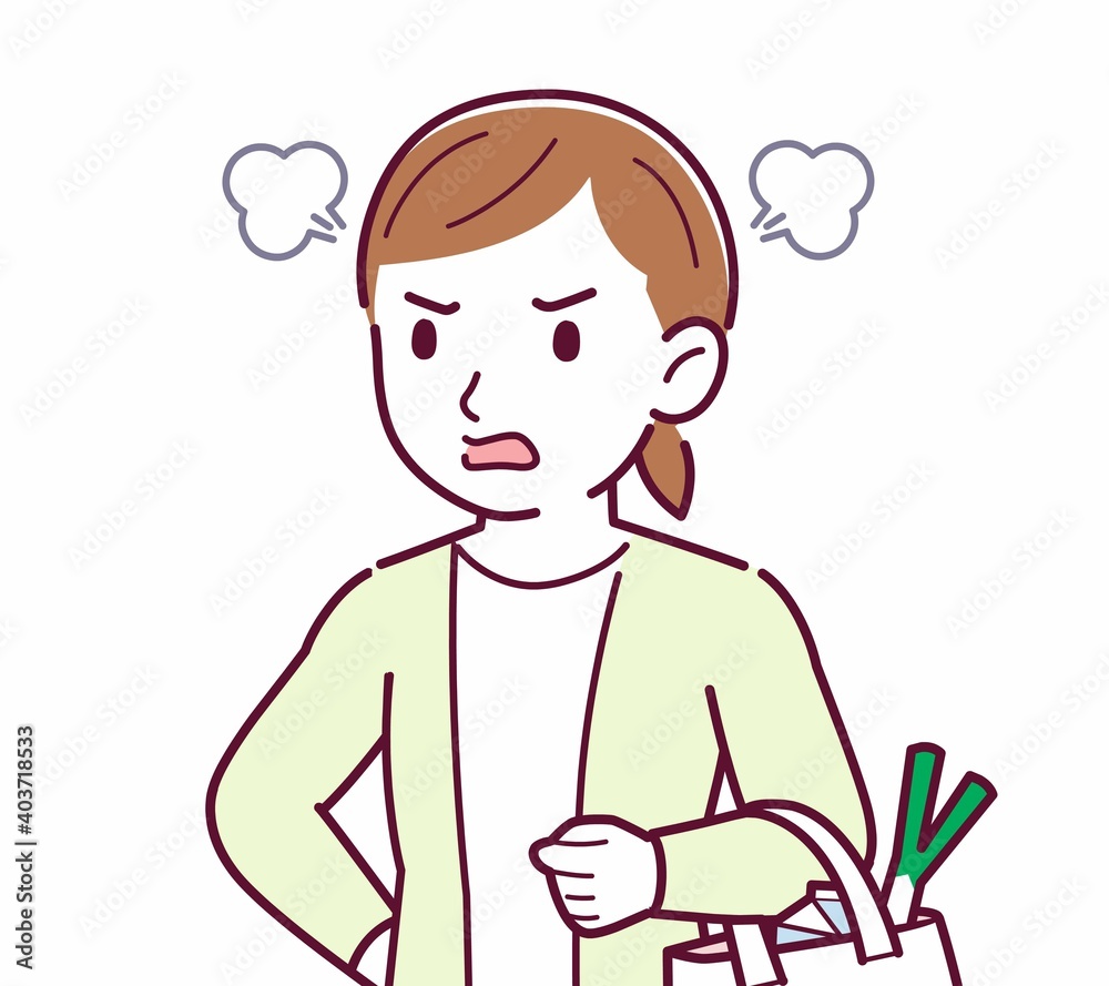 Young woman in a cardigan_shopping Young woman in a cardigan_shopping