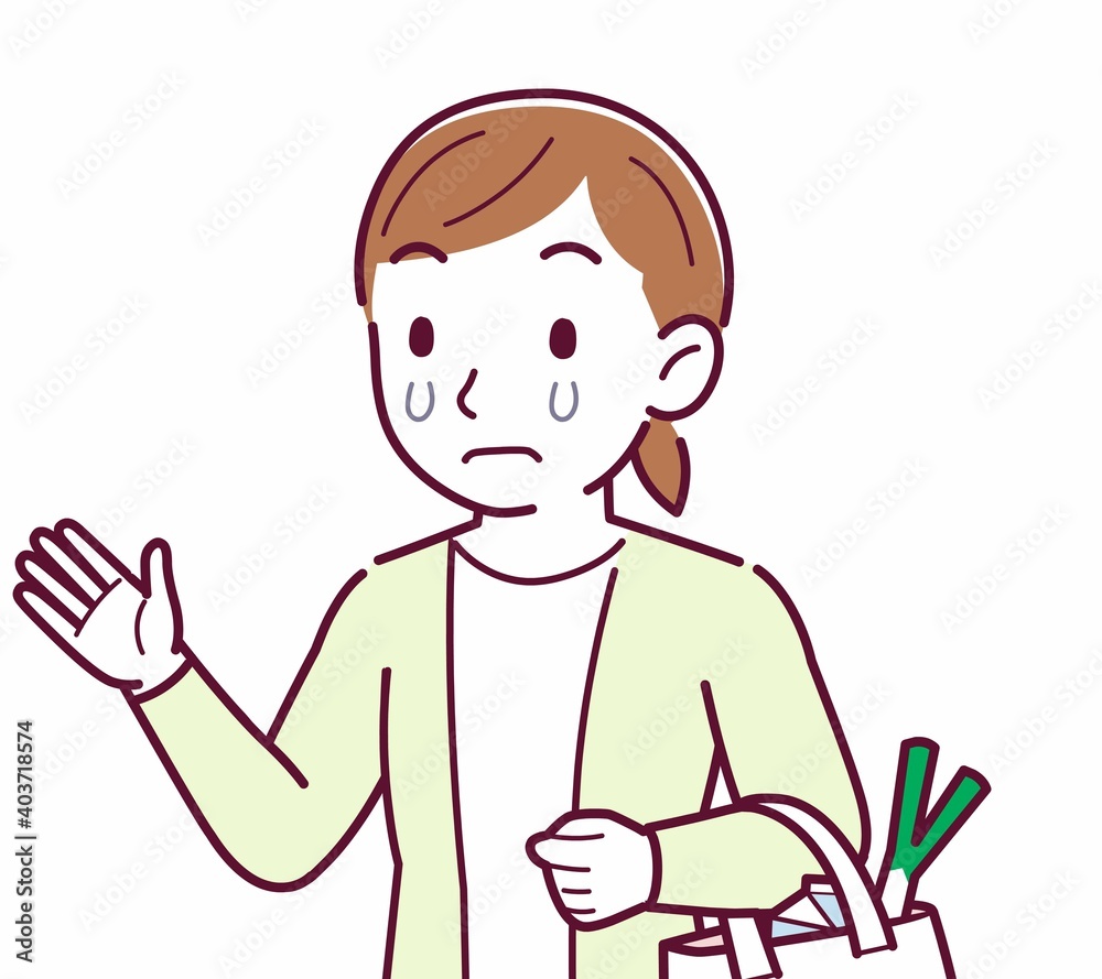 Young woman in a cardigan_shopping Young woman in a cardigan_shopping