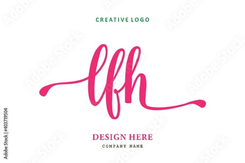 LFH  lettering logo is simple, easy to understand and authoritative photo