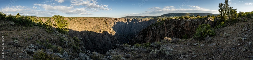 Panorama from the Edge of the North Rim of the Black Canyon of the Gunnison