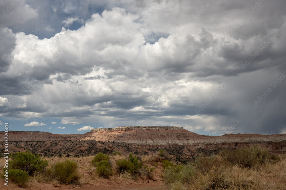 Rain Clouds Hang Over Desert Plateau