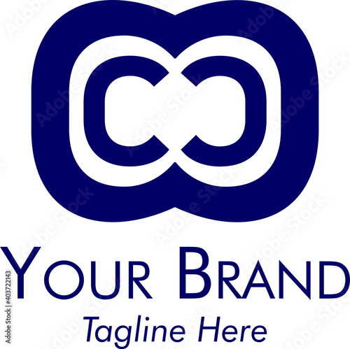 The flat logo was developed from the infinity symbol to image a more inclusive or in-progress company