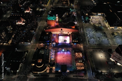 christmas lights in the city