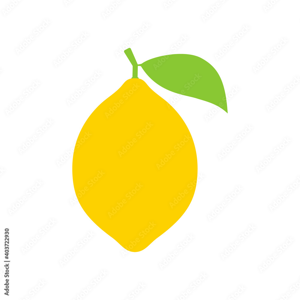 Vector Lemon Flat Design Illustration Vector Lemon Flat Design Illustration