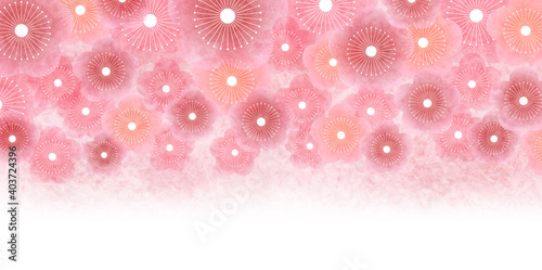 梅　花　和紙　背景