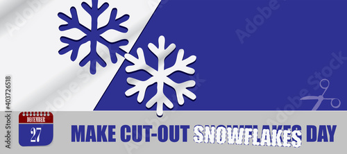Postcard Make Cut Out Snowflakes Day