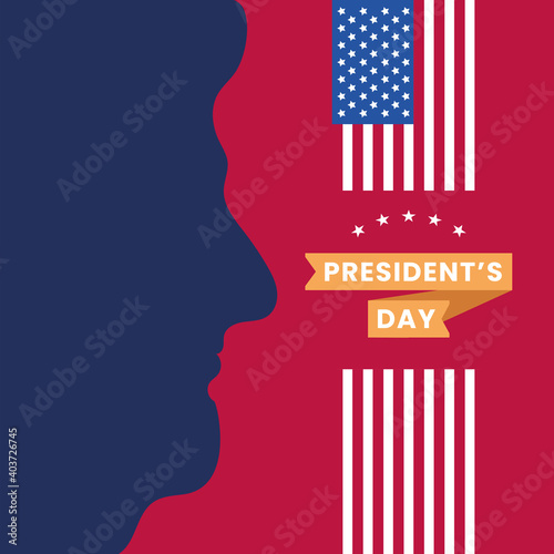 United states of america, president's day concept