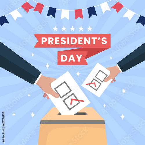 United states of america, president's day concept