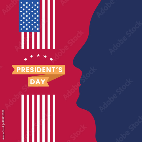 United states of america, president's day concept