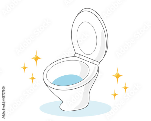 水洗トイレのベクターイラスト　便器　リノベーション