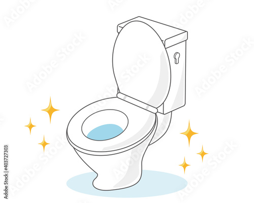 水洗トイレのベクターイラスト　便器　リノベーション