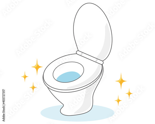 水洗トイレのベクターイラスト　便器　リノベーション