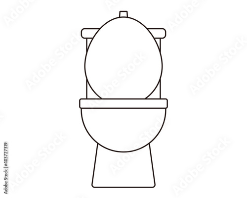 水洗トイレのベクターイラスト　便器　リノベーション
