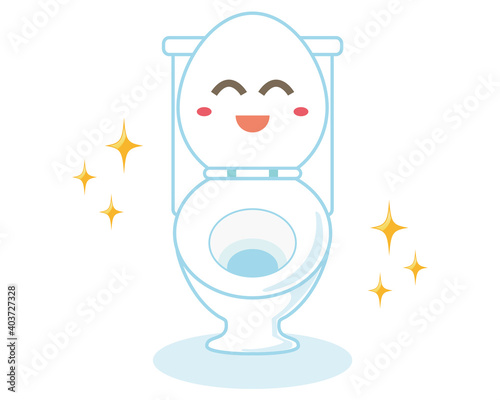 水洗トイレのベクターイラスト　便器　リノベーション　キャラクター