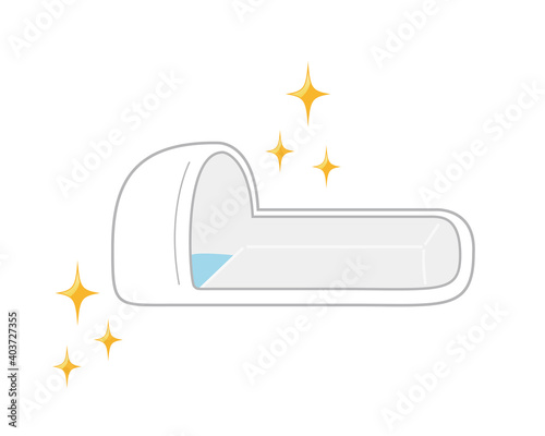 水洗トイレのベクターイラスト　和式トイレ　リノベーション