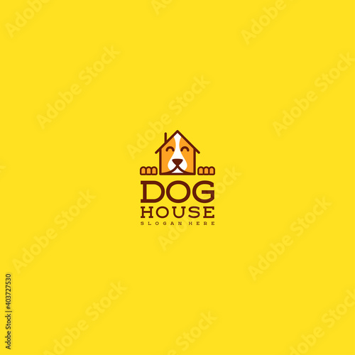 dog house home logo vector icon