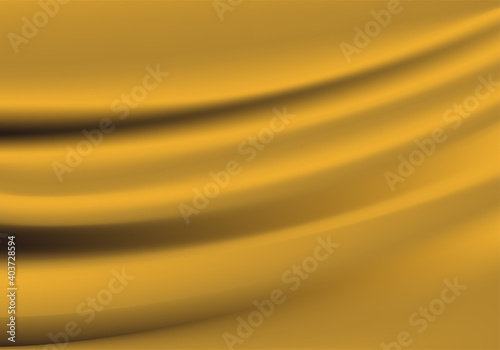 Illustration of golden curtains. Vector illustration.