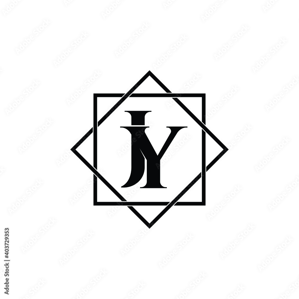 Letter JY luxury logo design vector