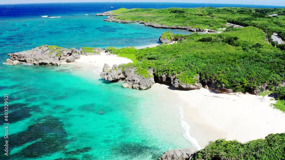 beautiful beach and healing waves in Okinawa beautiful beach and healing waves in Okinawa