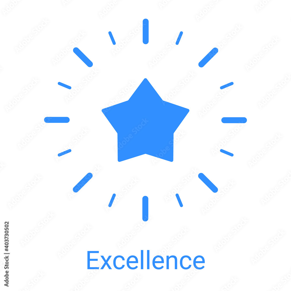 Excellence star vector premium line icon. Excellence star vector premium line icon.