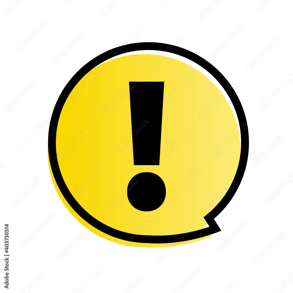 Exclamation mark icon vector. Exclamation mark icon vector.
