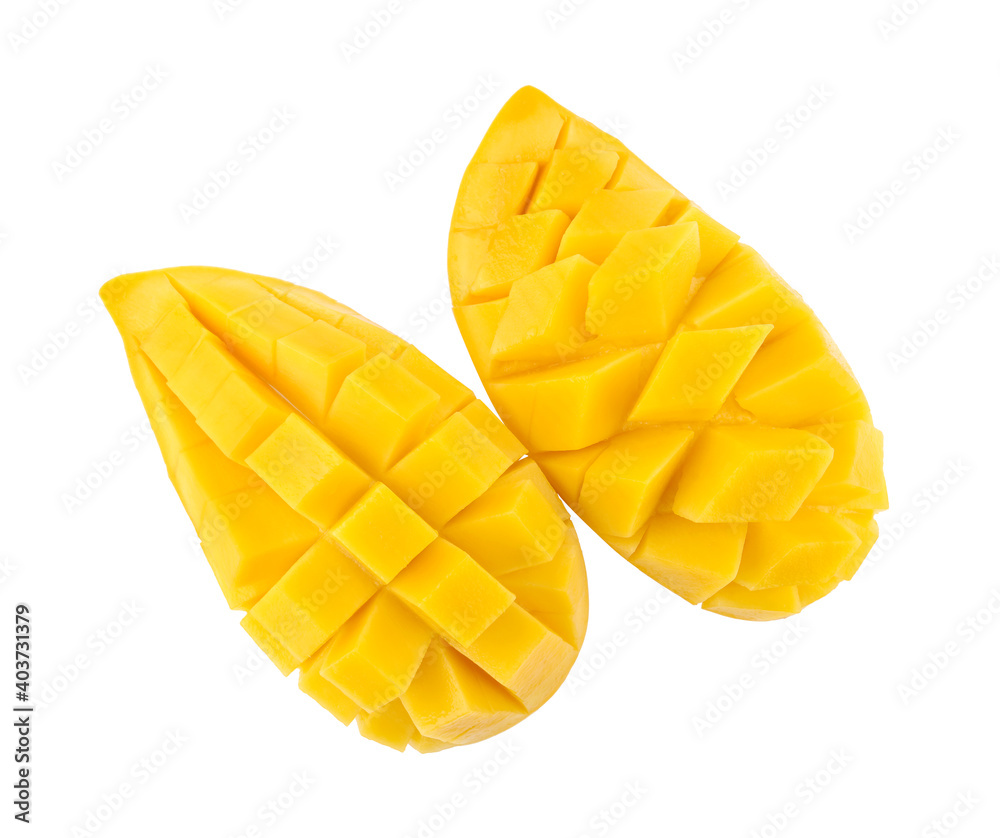 mango slice isolated on white background mango slice isolated on white background