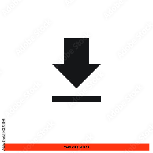 Icon vector graphic of Download file
