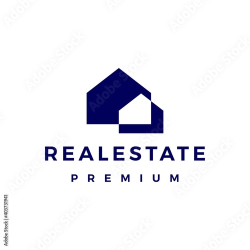 real estate house mortgage logo vector icon illustration