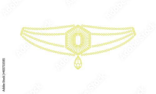 エメラルドのティアラ　線画イラスト_29