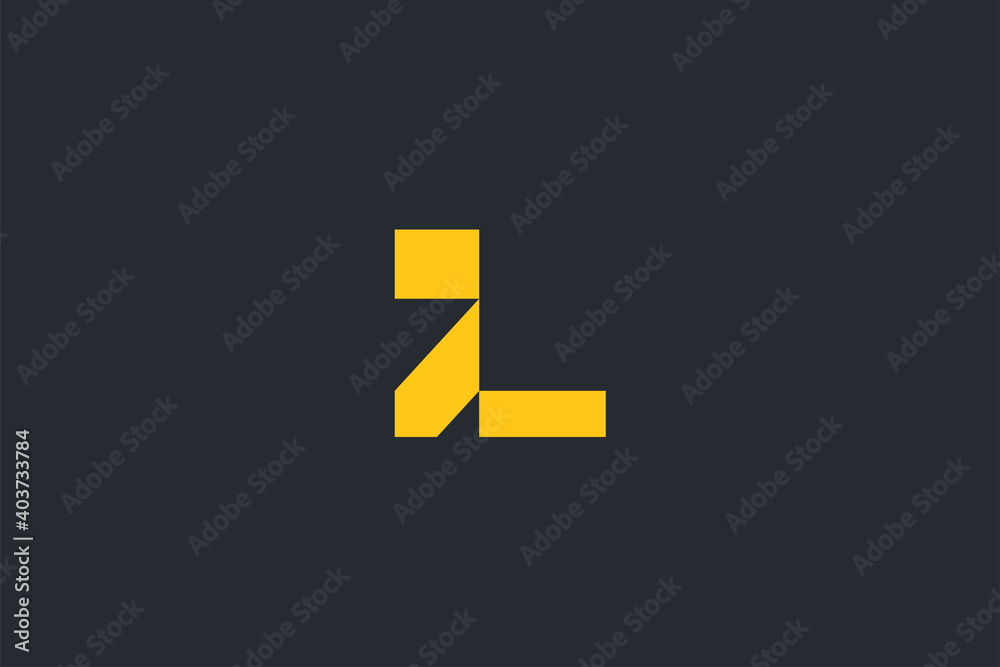 Minimal Modern Abstract Letter L Dark Background Logo Template Minimal Modern Abstract Letter L Dark Background Logo Template