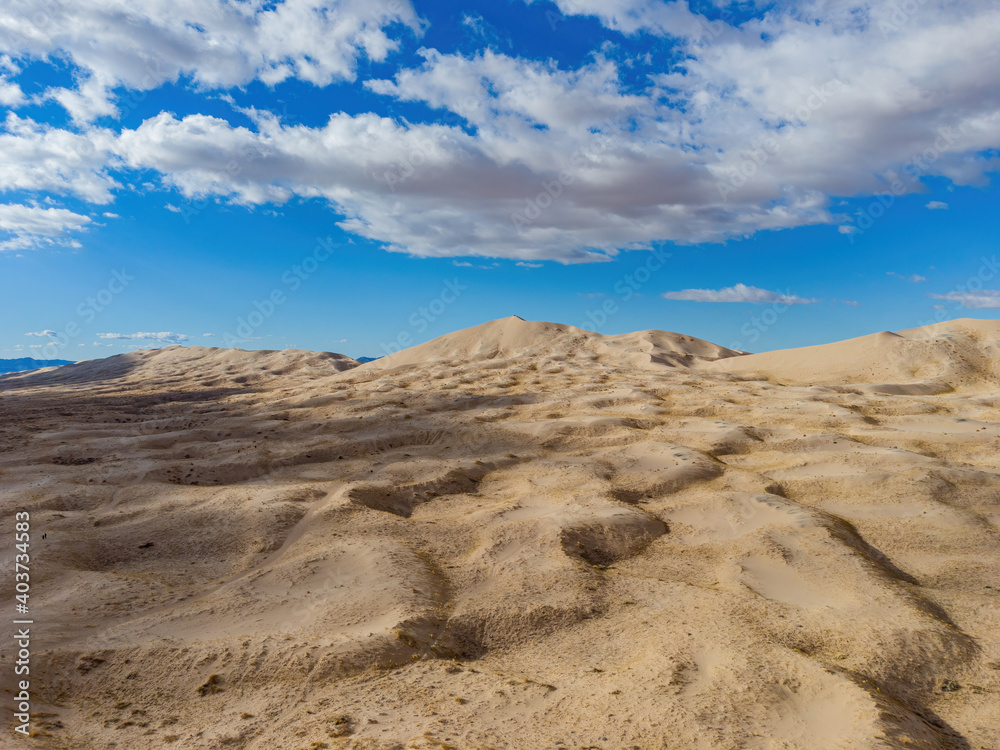 Aerial view of the beautiful Kelso Dunes