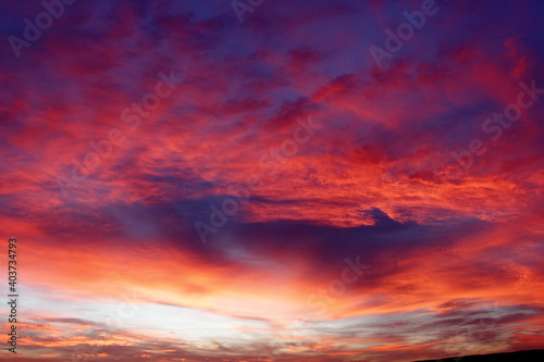 colored clouds at early morning sunrise  © Zakharov Vitaly