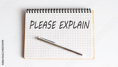 Wallpaper Mural Word Writing Text PLEASE EXPLAIN . business concept . Torontodigital.ca