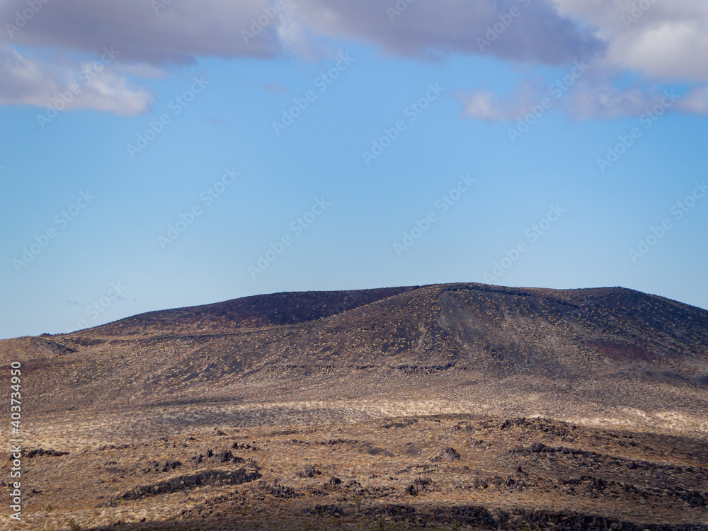 Beautiful landscape around the Mojave Desert Lava Tube