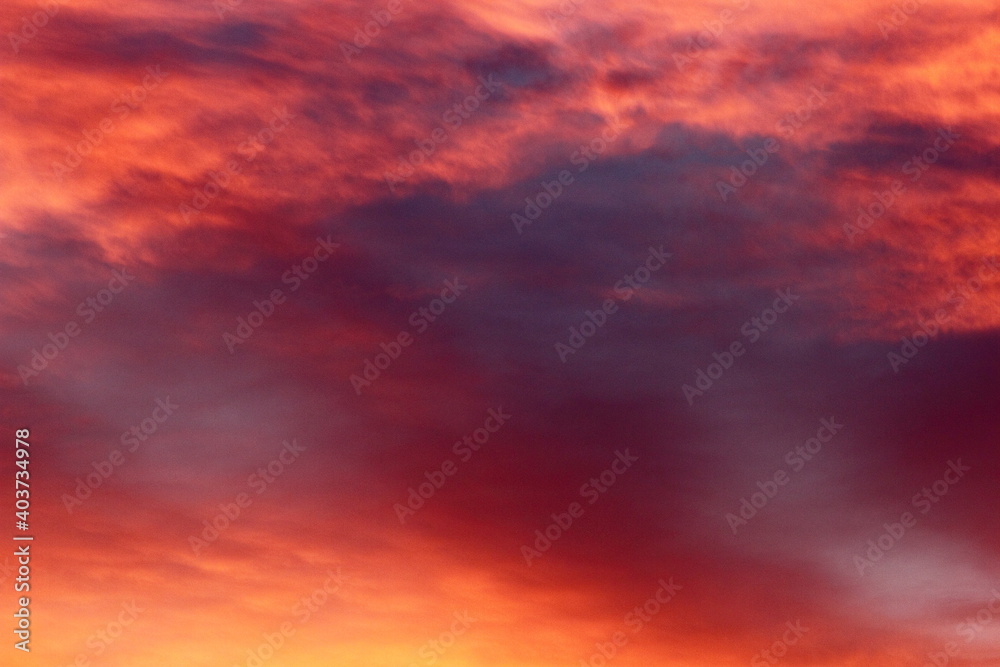 colored clouds at early morning sunrise 