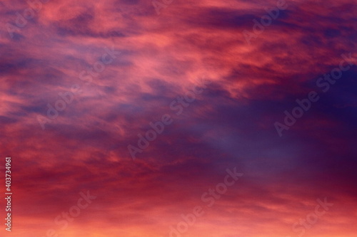Fototapeta Naklejka Na Ścianę i Meble -  colored clouds at early morning sunrise 