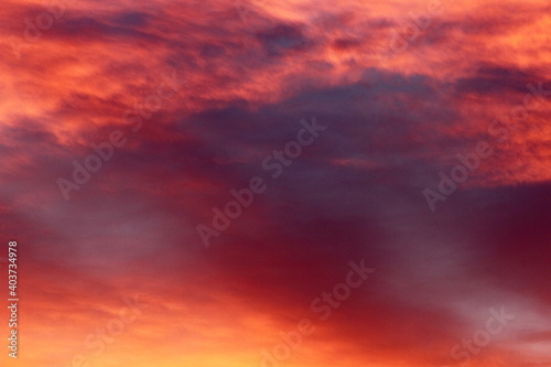 colored clouds at early morning sunrise 