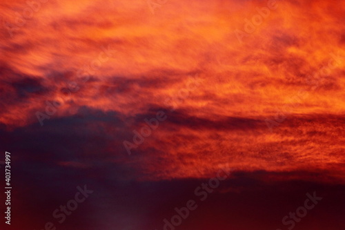 colored clouds at early morning sunrise 