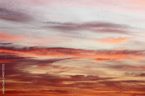 colored clouds at early morning sunrise 