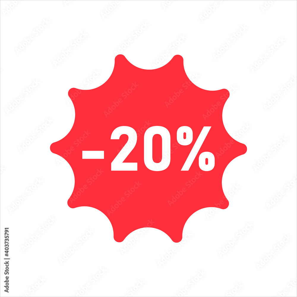 20 percent off speech bubblevector image of 20 percent discount on white background 20 percent off speech bubblevector image of 20 percent discount on white background