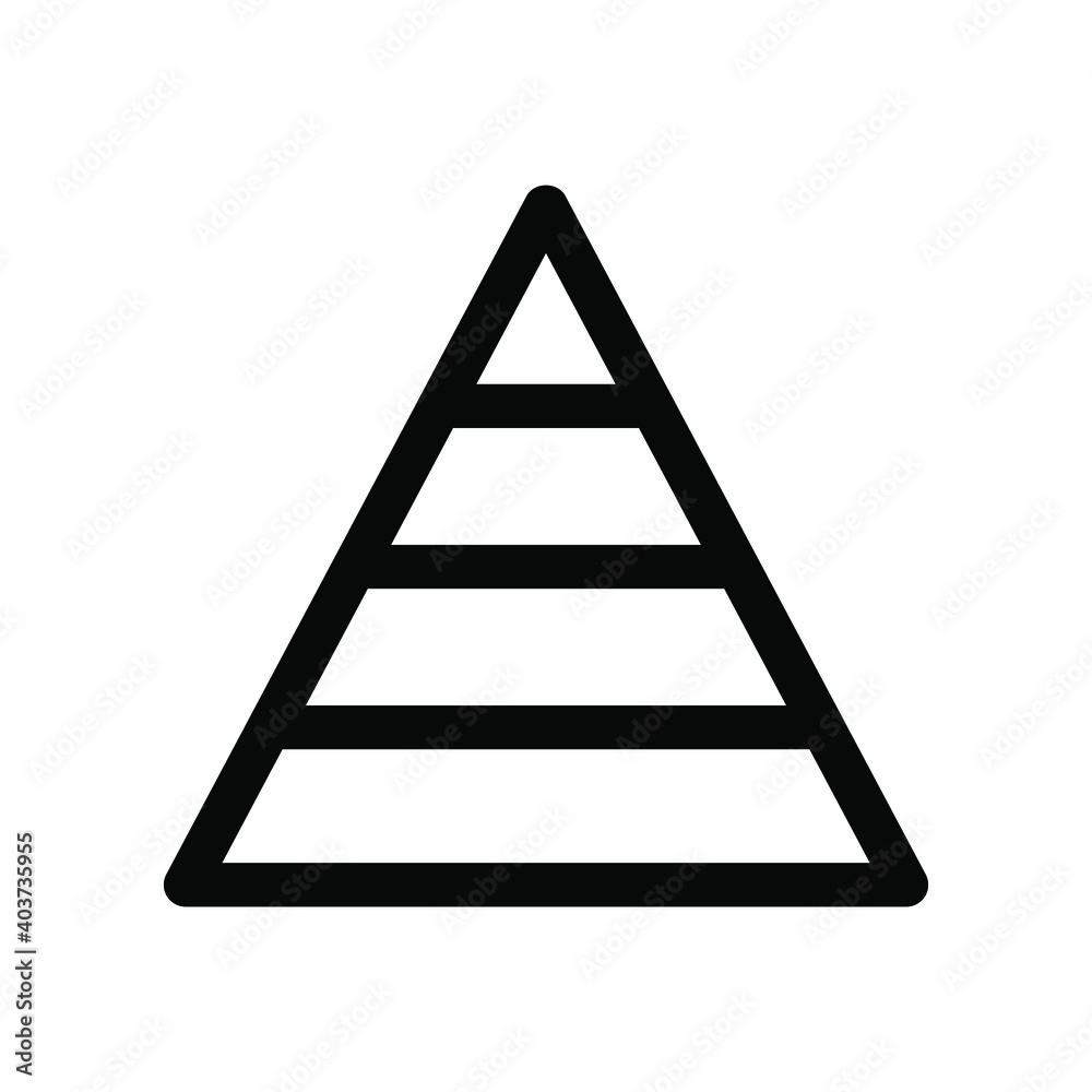 Pyramid chart icon Pyramid chart icon