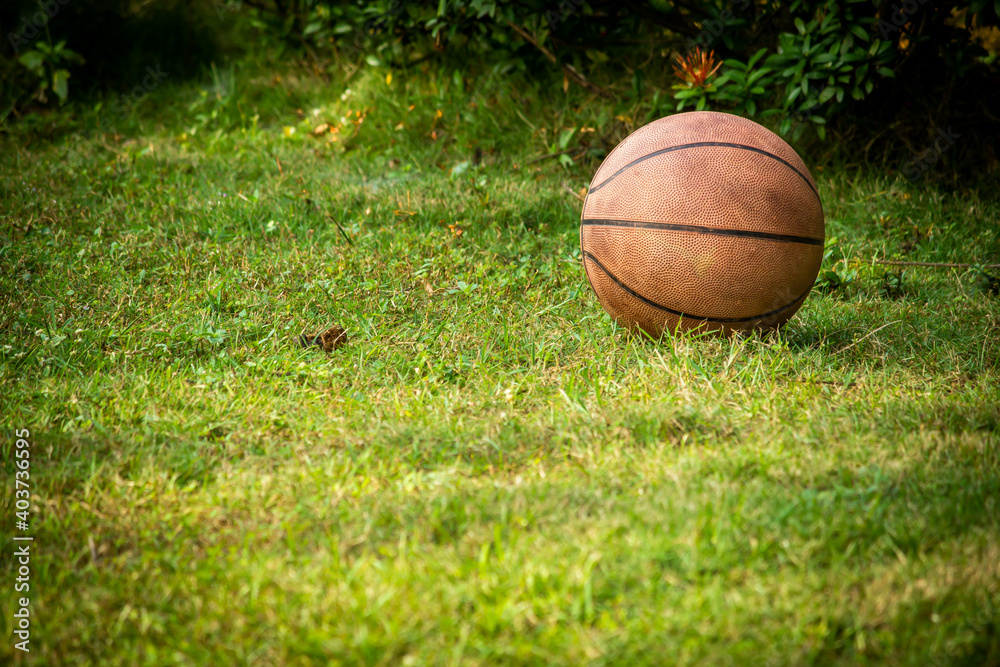 Basketball for recreation activities in a countryside area. Use for fitness and healthy lifestyle concept. Sporting activity use. Basketball for recreation activities in a countryside area. Use for fitness and healthy lifestyle concept. Sporting activity use.